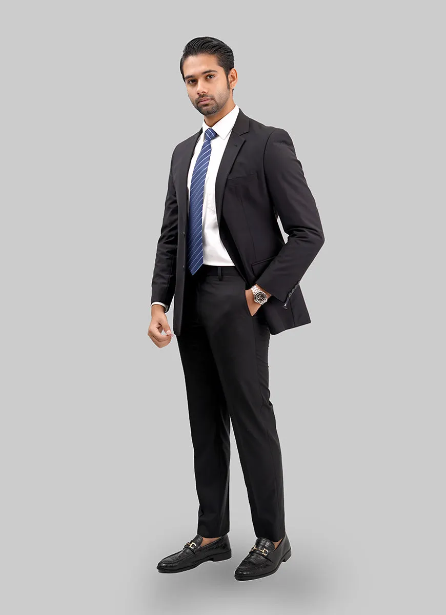 2-Piece Suit Premium Black Plain