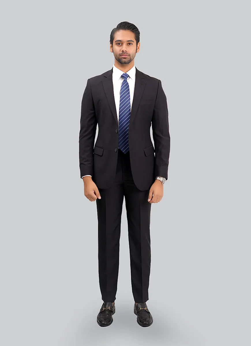 2-Piece Suit Premium Black Plain