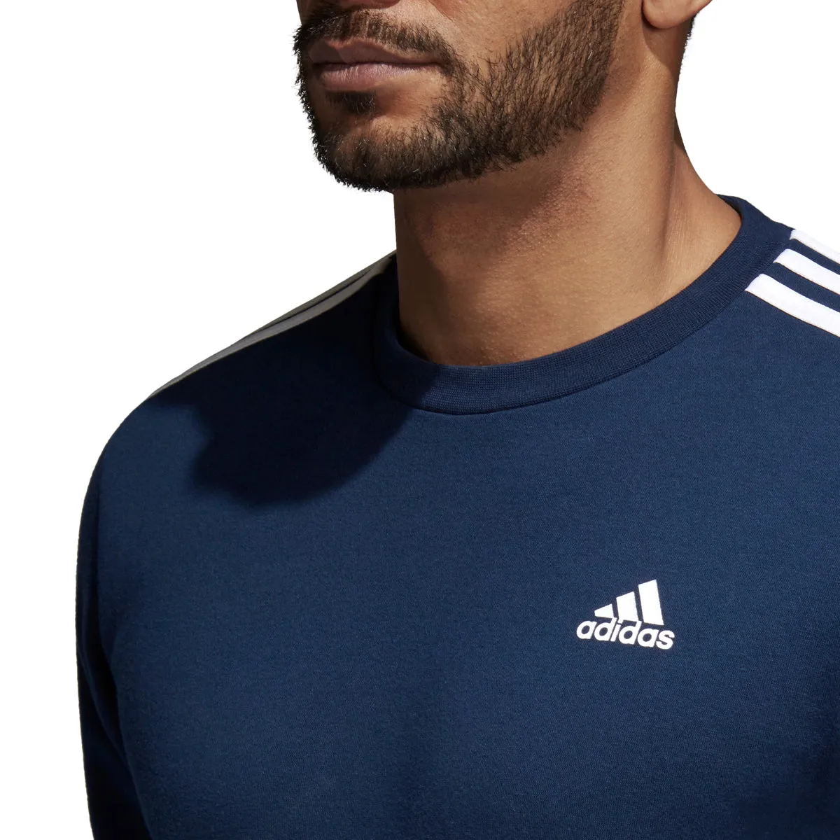 Adidas Men's Training Essentials 3-Stripes Crew Collegiate Navy