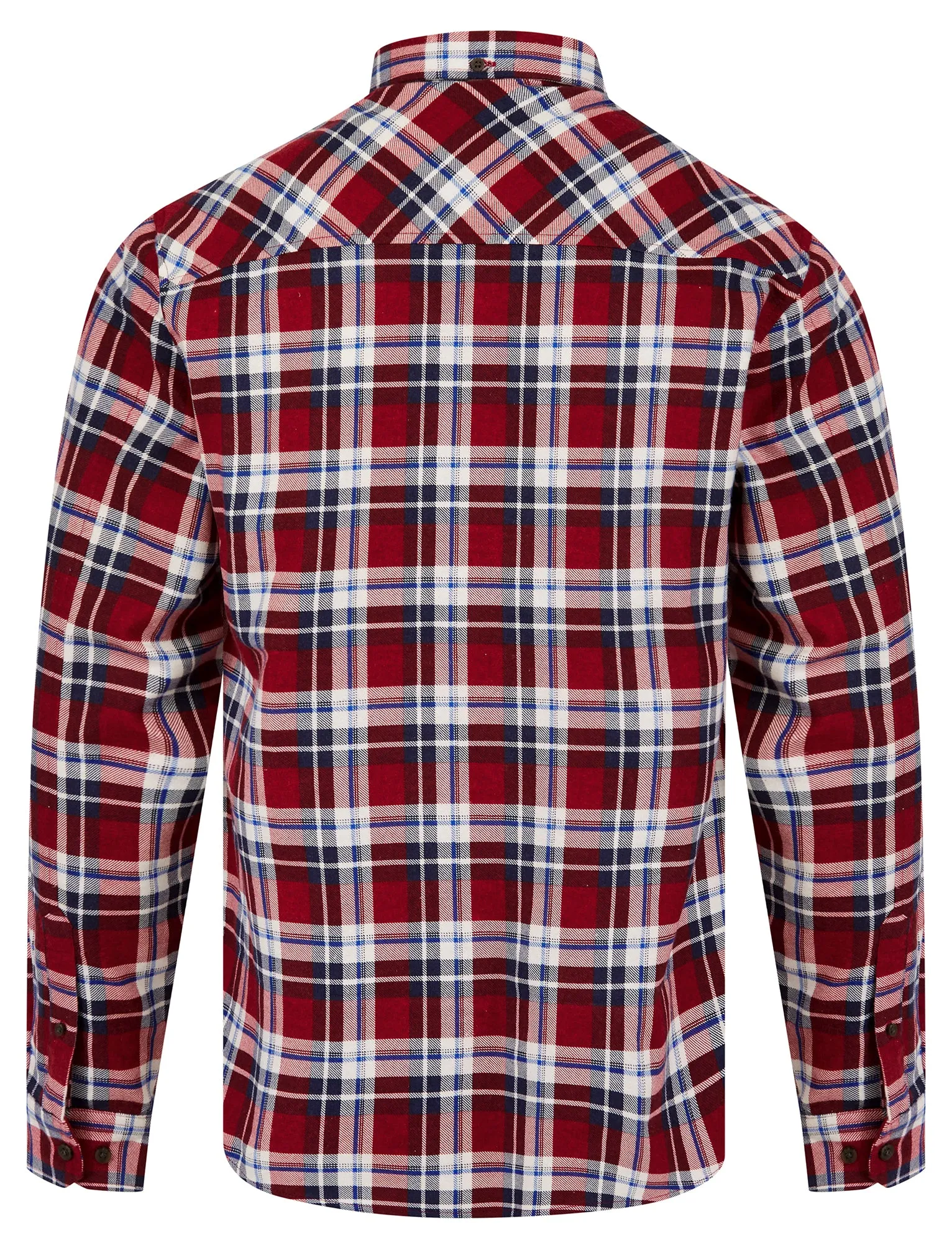 Apak Checked Cotton Flannel Shirt in Biking Red - Tokyo Laundry