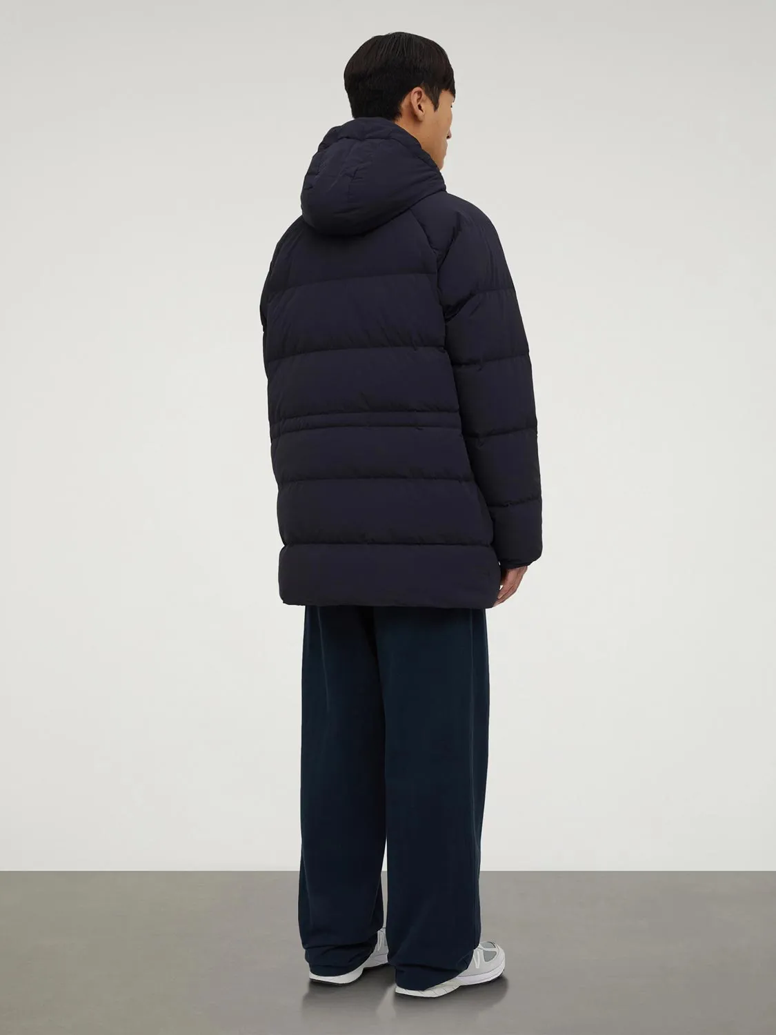 Aspesi Hooded Quilted Parka Navy