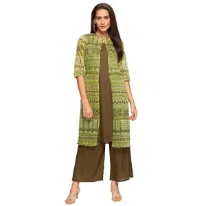 Aurelia Women's Synthetic Salwar Suit Set (19FED10054-500018_T-Green_Large)