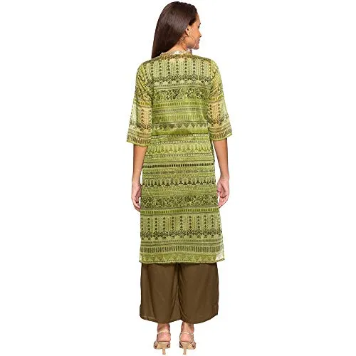 Aurelia Women's Synthetic Salwar Suit Set (19FED10054-500018_T-Green_Large)