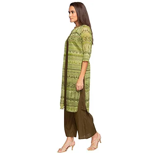 Aurelia Women's Synthetic Salwar Suit Set (19FED10054-500018_T-Green_Large)