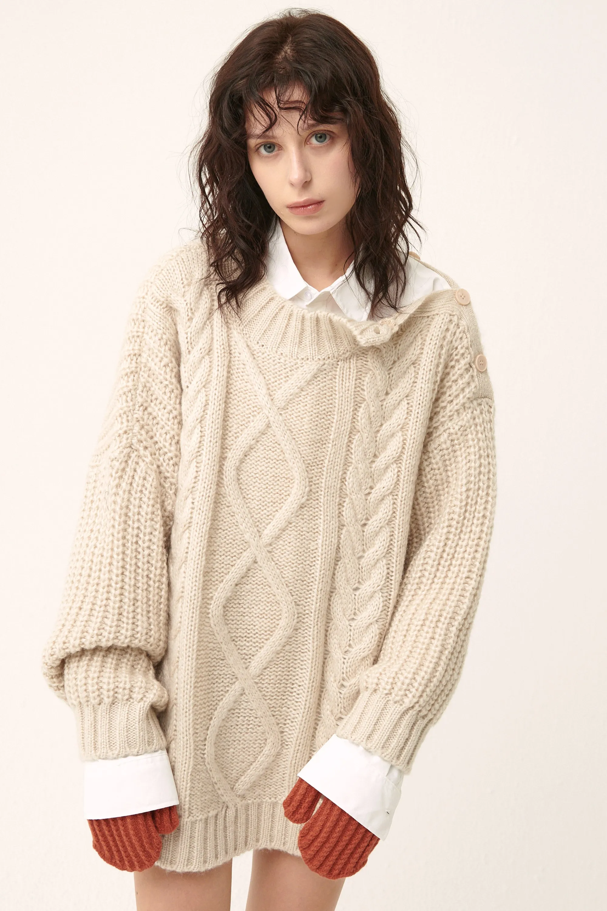 Avery Cable Sweater/Dress