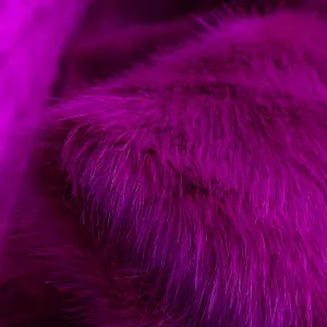 Bowie Magenta Long Pile Faux Fur