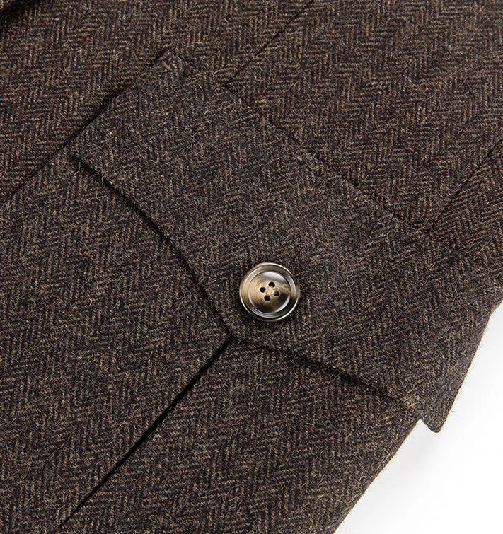 Brown Wool Blend Vintage Suit