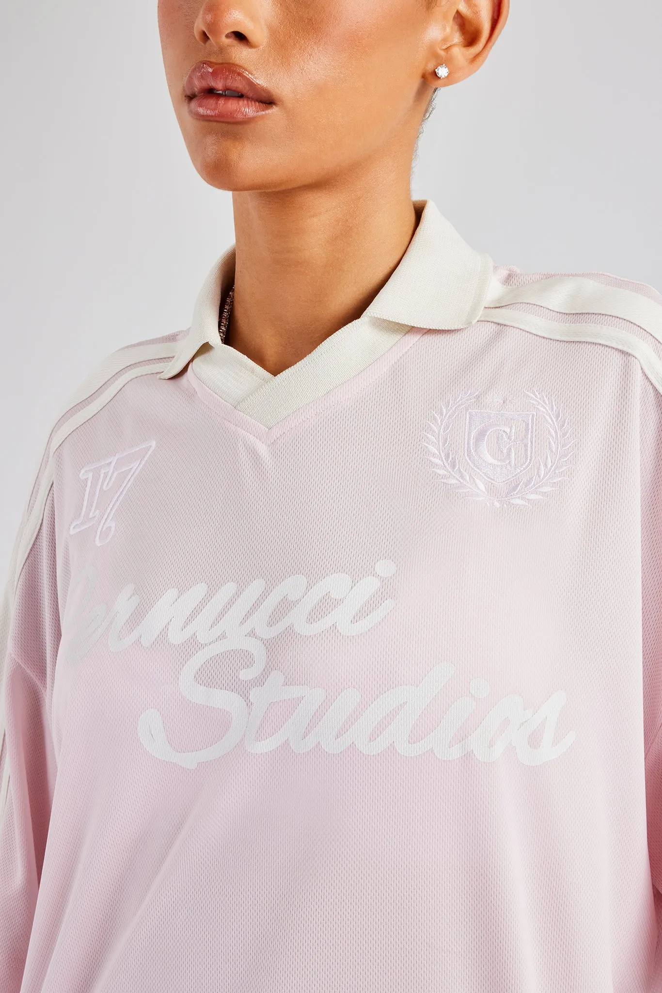 Cernucci Contrast Football Top - Pink