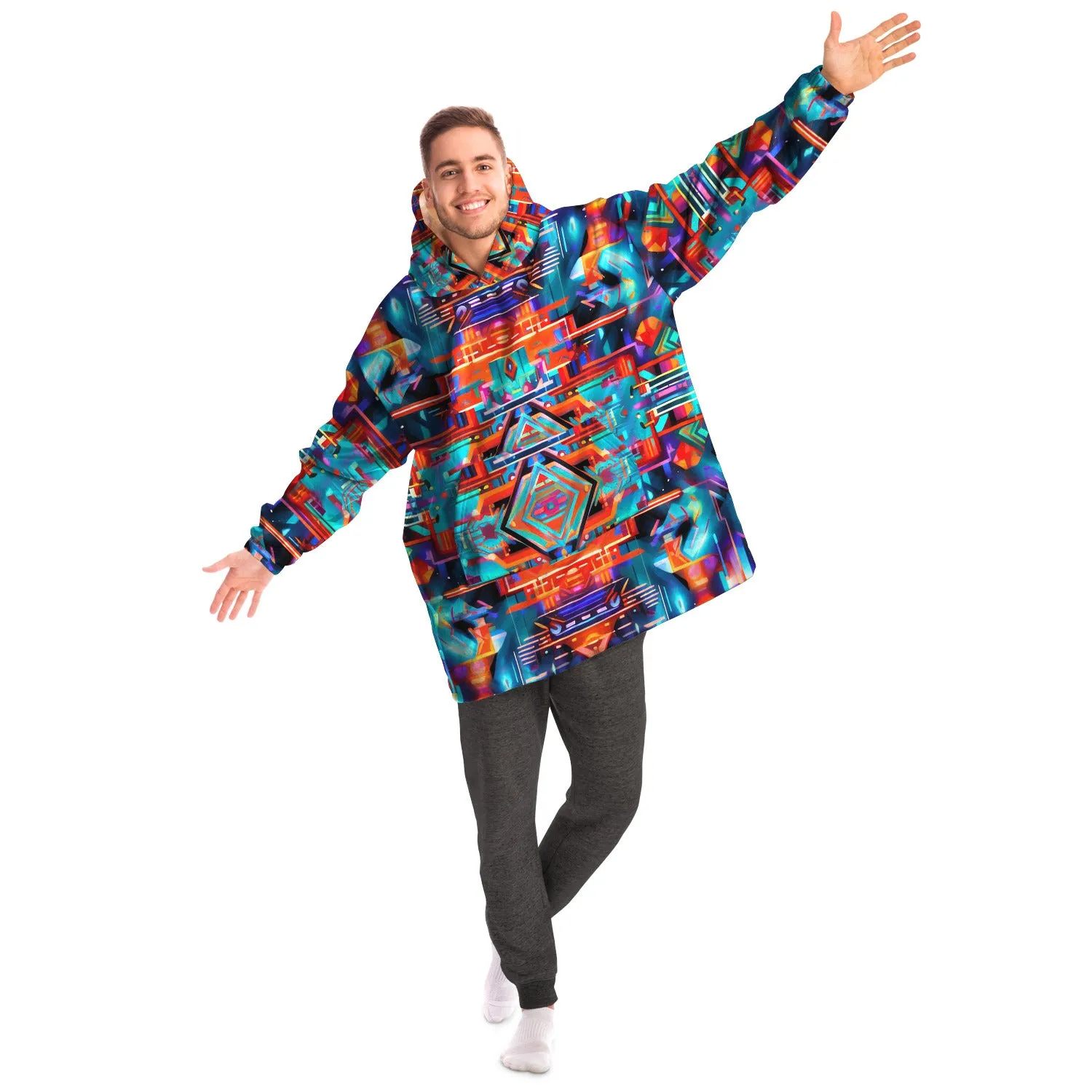 CYBER MANDALA Snug Hoodie - LACHLAN WARDLAW x ACIDMATH AI