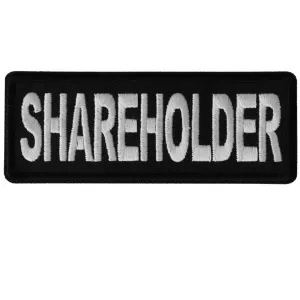 Daniel Smart Shareholder Embroidered Iron On Patch, 4 x 1.5 inches