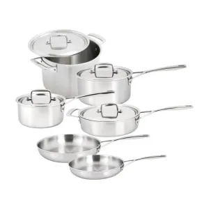 Demeyere 1015803 Stainless Steel Cookware Set, 10 Piece Set