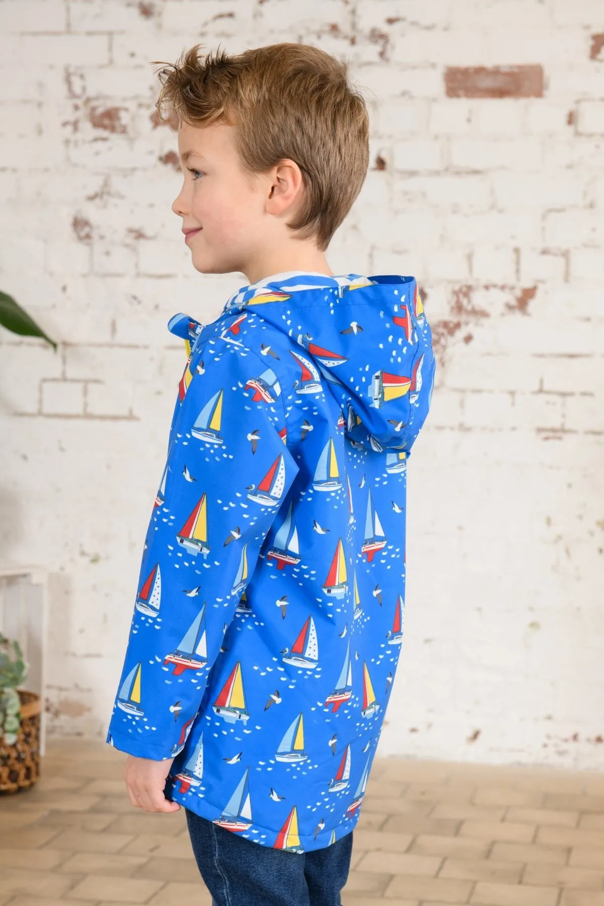 Ethan Jacket - Blue Boat Print