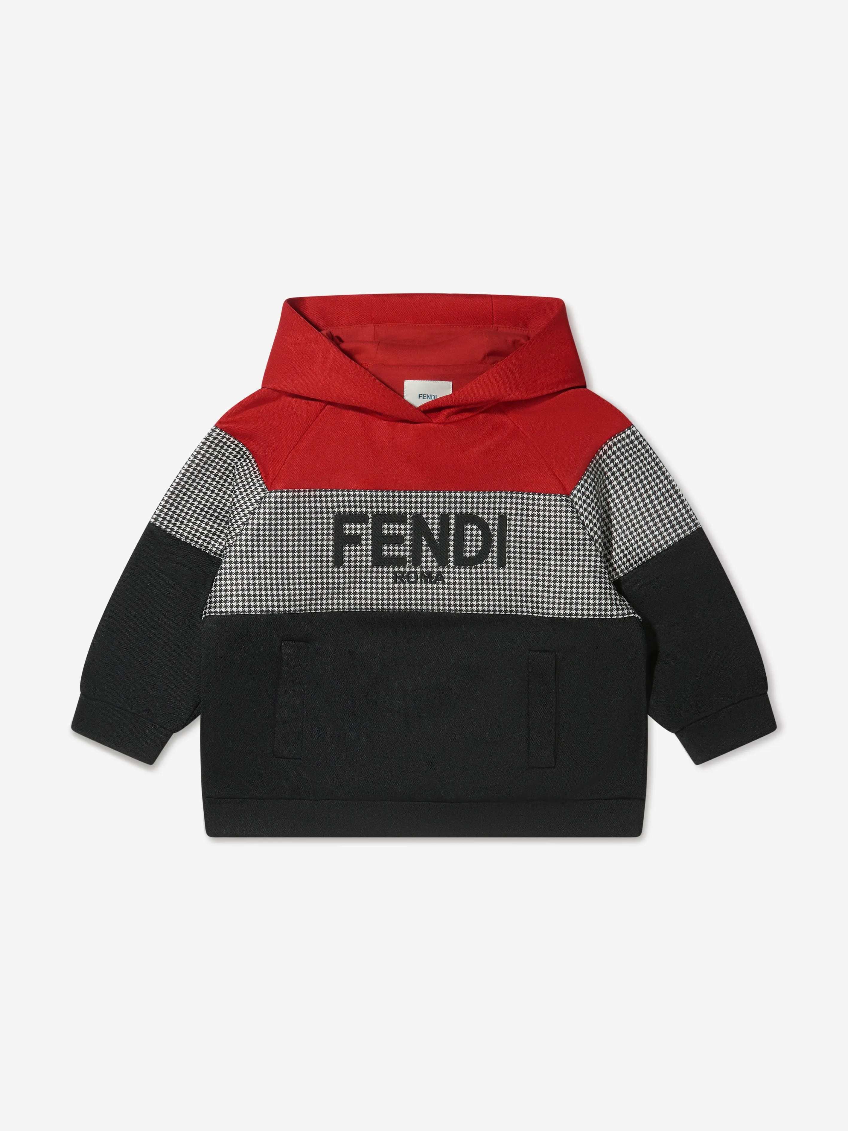 Fendi Boys Colour Block Dogtooth Hoodie