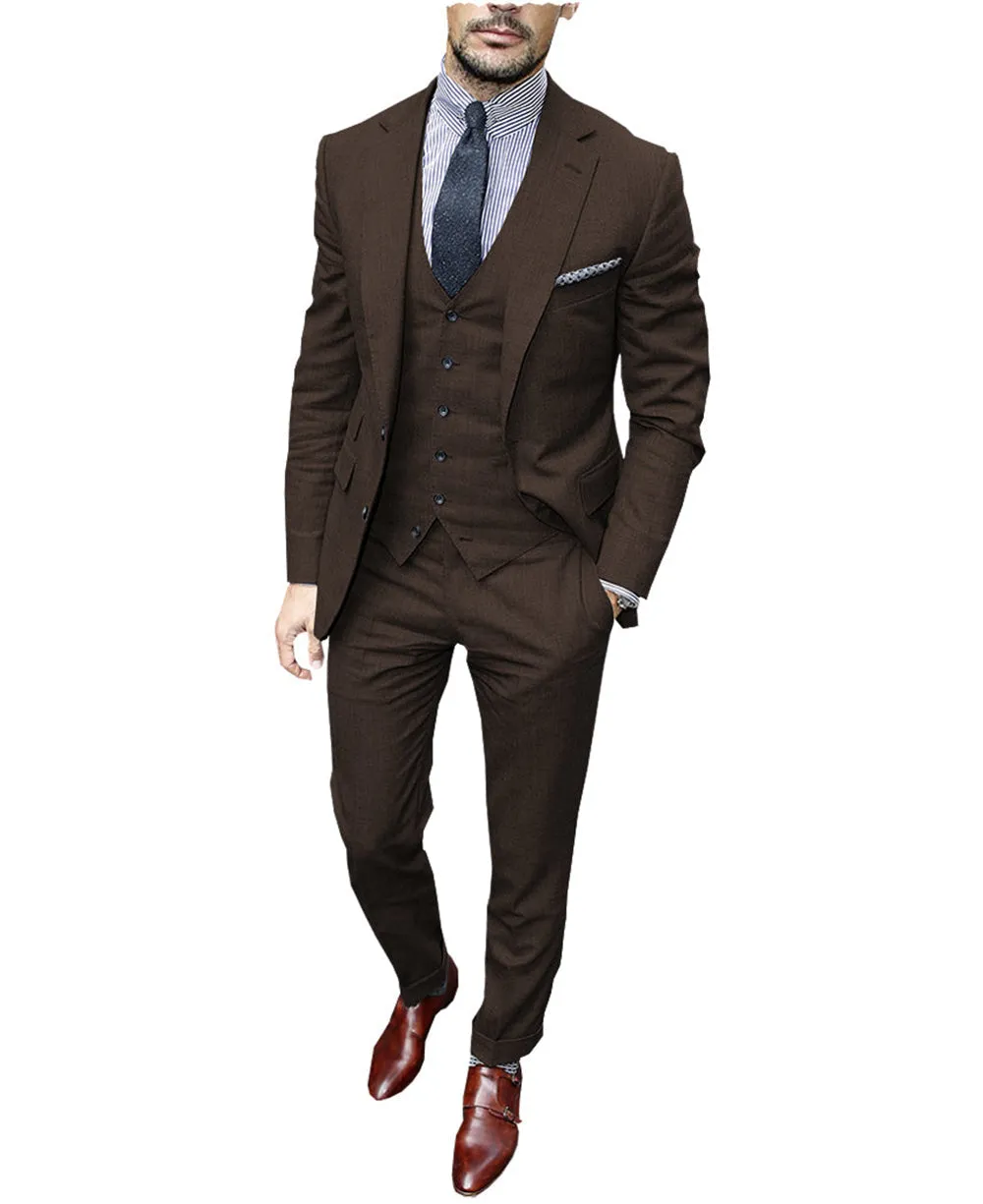 Formal 3 Piece Men's Suit(Blazer   Vest   Pants)