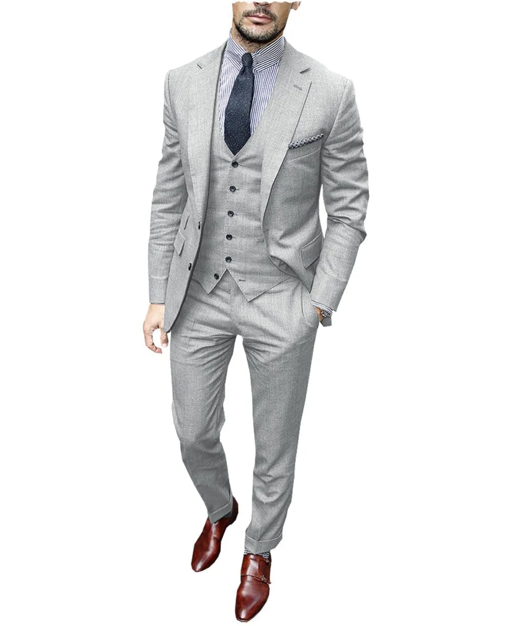 Formal 3 Piece Men's Suit(Blazer   Vest   Pants)