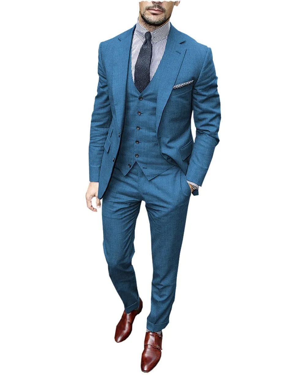 Formal 3 Piece Men's Suit(Blazer   Vest   Pants)