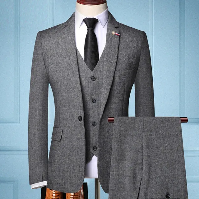 Gentleman Business 3 piece Suit (blazer vest pants)