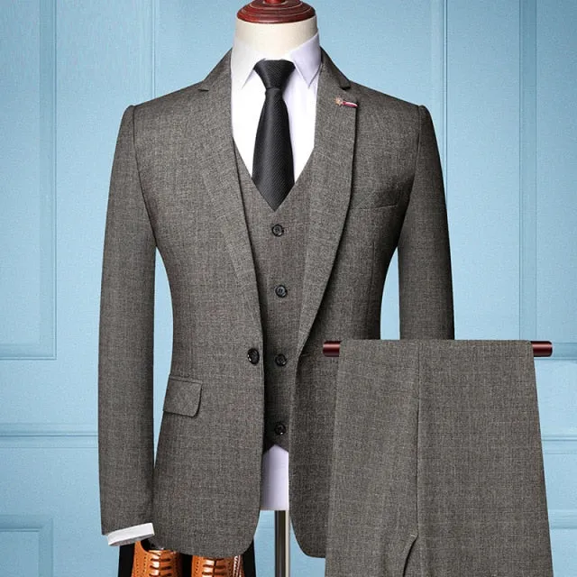 Gentleman Business 3 piece Suit (blazer vest pants)