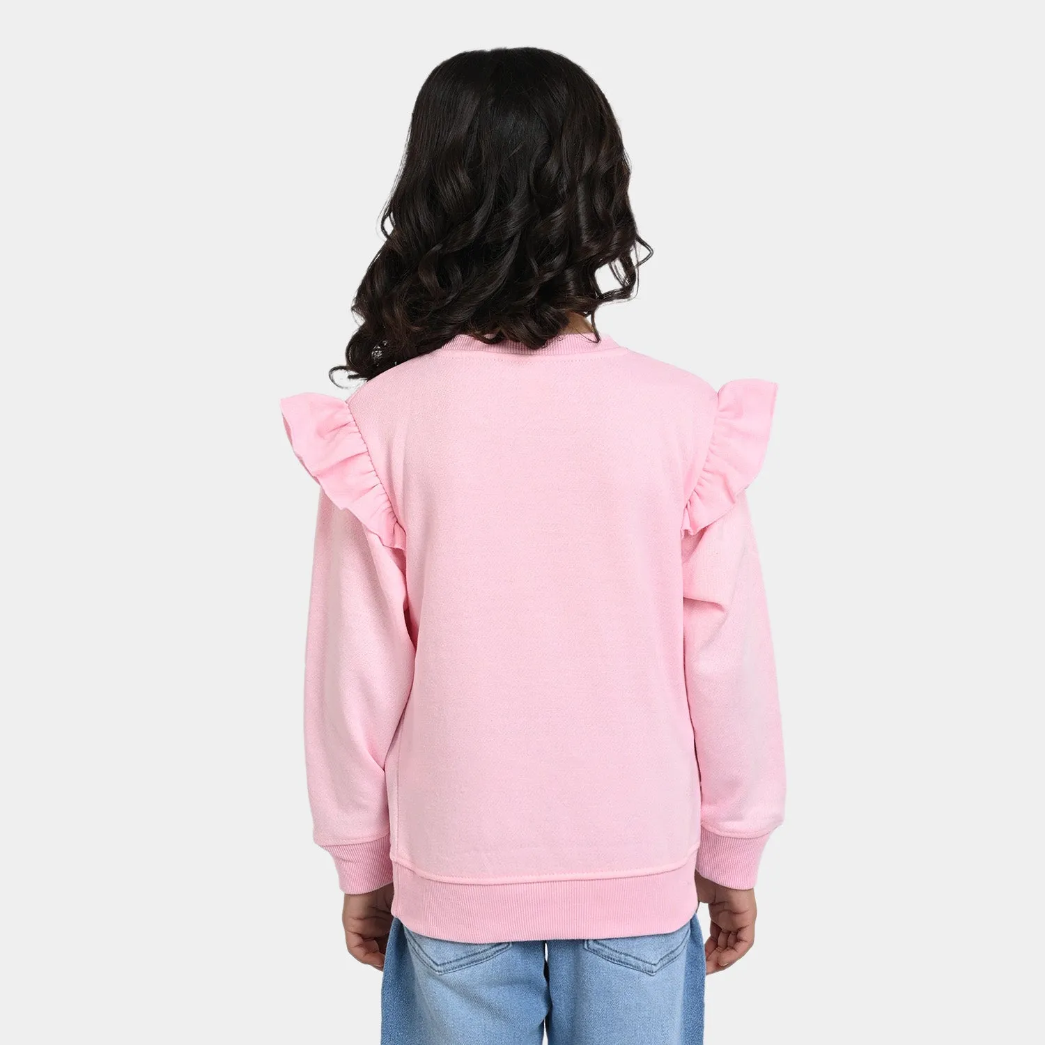 Girls Fleece Sweatshirt Character -C.Pink