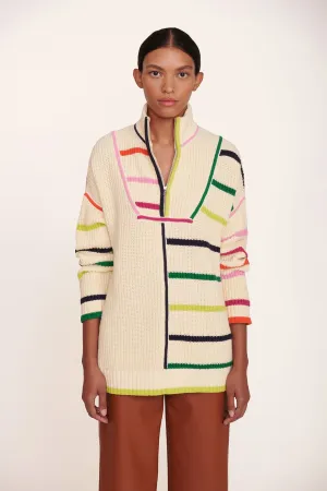 HAMPTON SWEATER | CREME RAINBOW MULTI