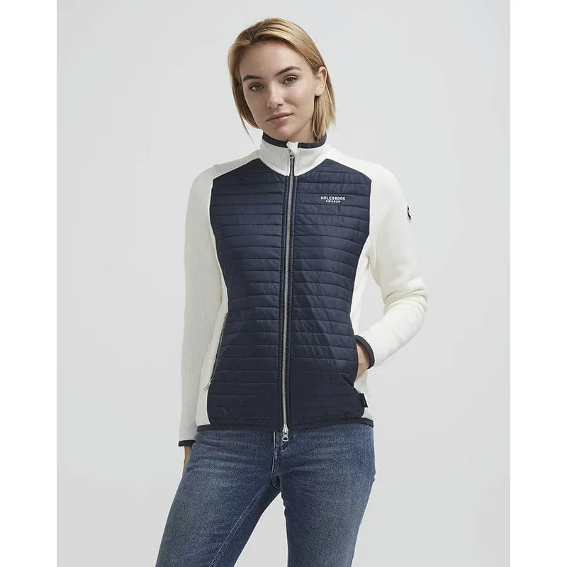 Holebrook Mimmi Windproof Ladies Full Zip Jacket - Off White/Navy