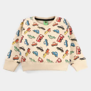 Infant Boys Fleece Sweatshirt Cars-B.Sand