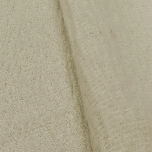 Ivory Wool Textured/Crinkled Double Sided Jacketing Fabric