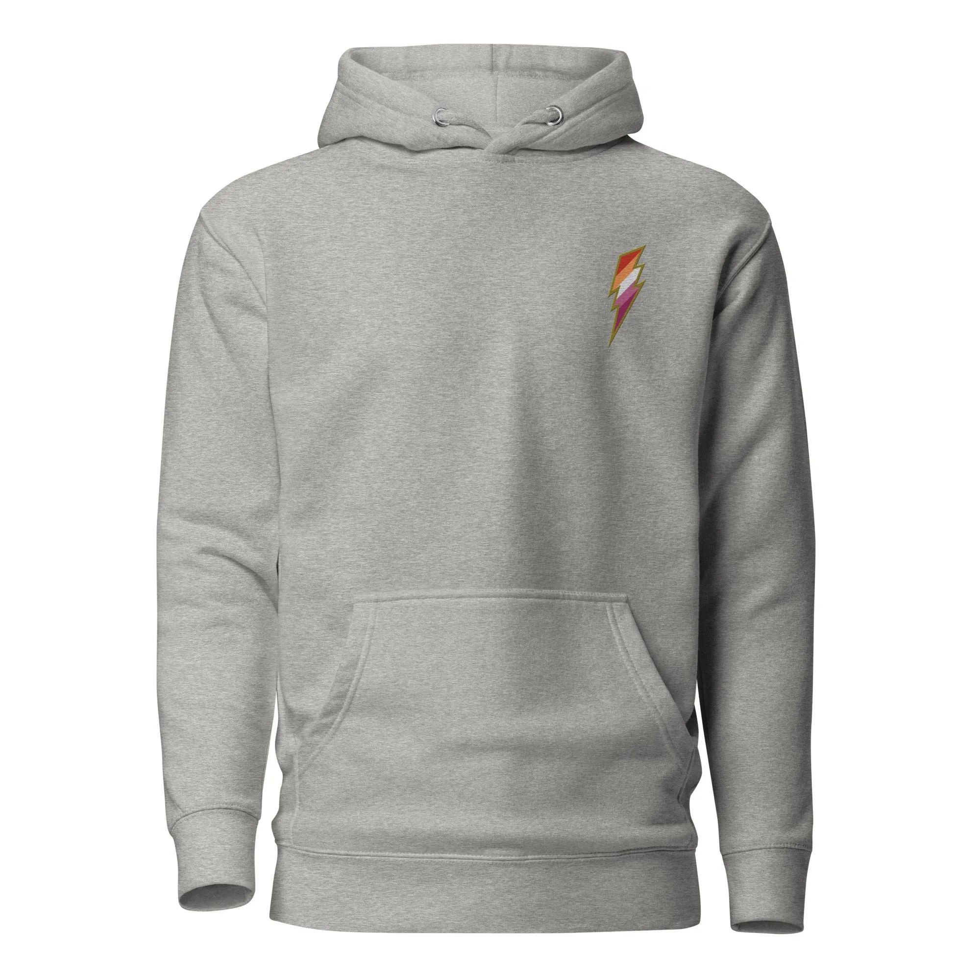 Lesbian Pride Lightning Embroidered Hoodie