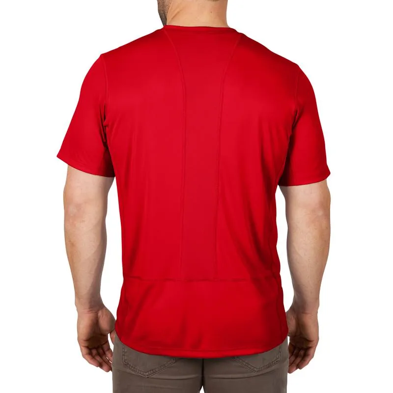 Milwaukee Workskin M Short Sleeve Men's Crew Neck Red Lightweight Performance Tee Shirt