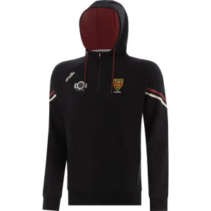 O’Neills Adults Down GAA Weston Fleece 1/2 Zip Hoodie Black/Red/Beige