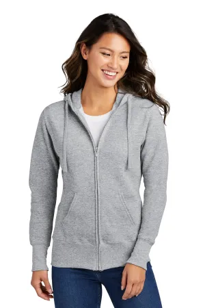 Port & Company Ladies Core Fleece Full-Zip Hooded Sweatshirt. LPC78ZH