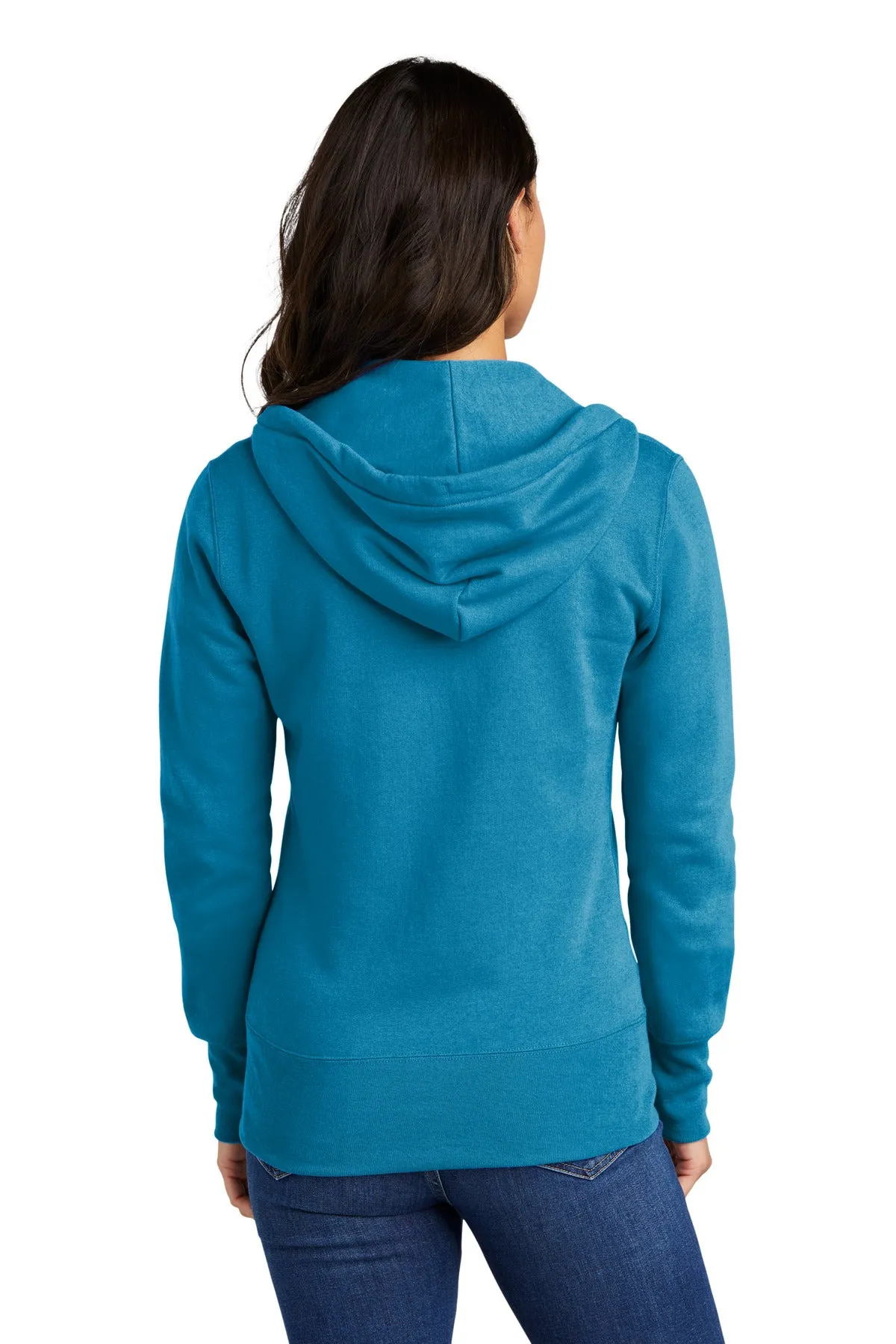 Port & Company Ladies Core Fleece Full-Zip Hooded Sweatshirt. LPC78ZH