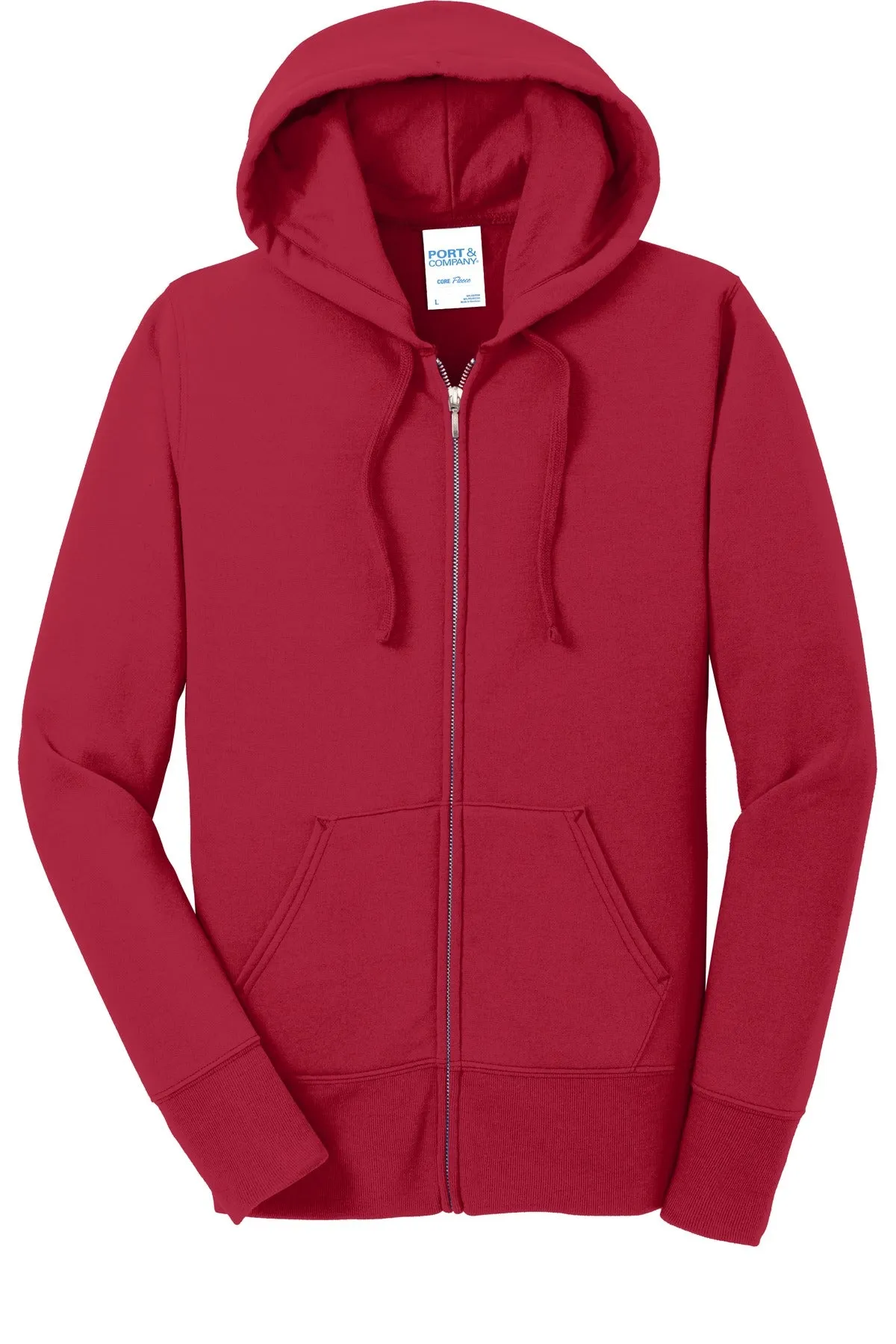 Port & Company Ladies Core Fleece Full-Zip Hooded Sweatshirt. LPC78ZH