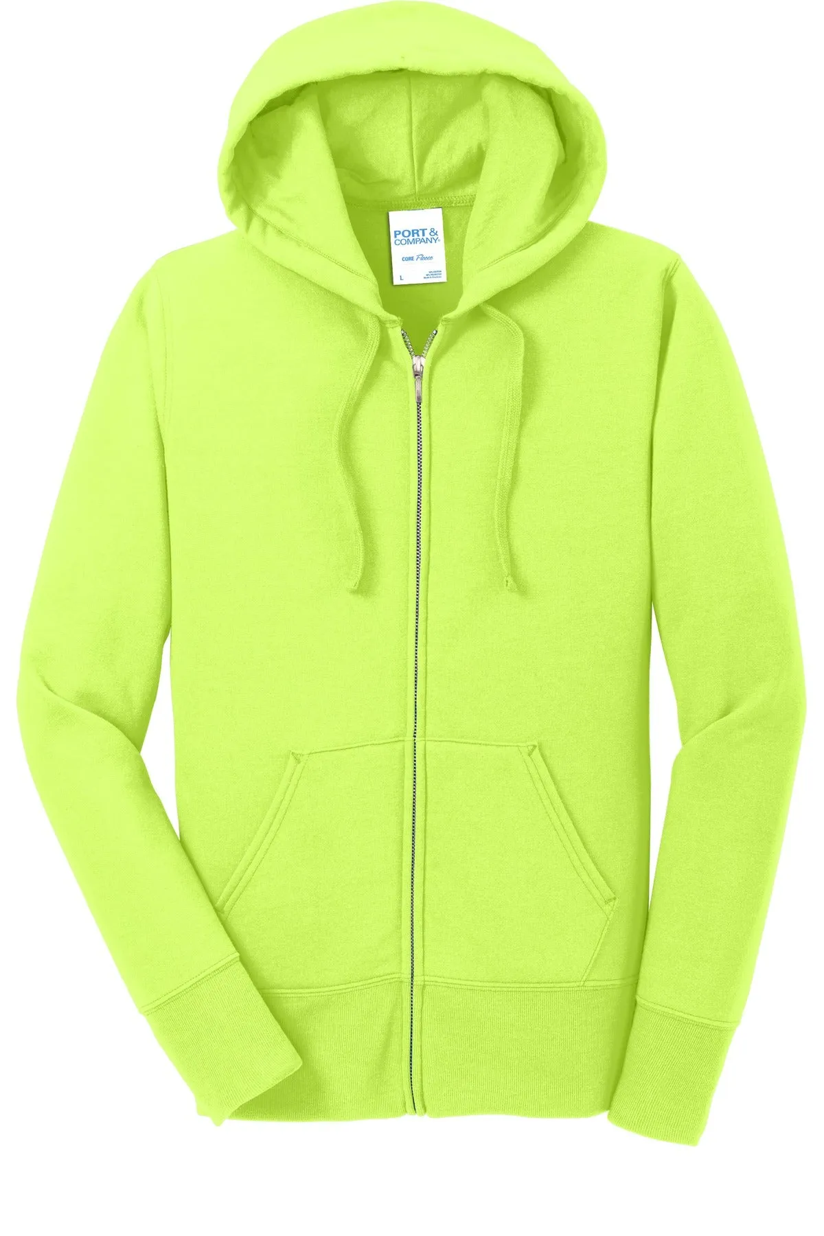 Port & Company Ladies Core Fleece Full-Zip Hooded Sweatshirt. LPC78ZH