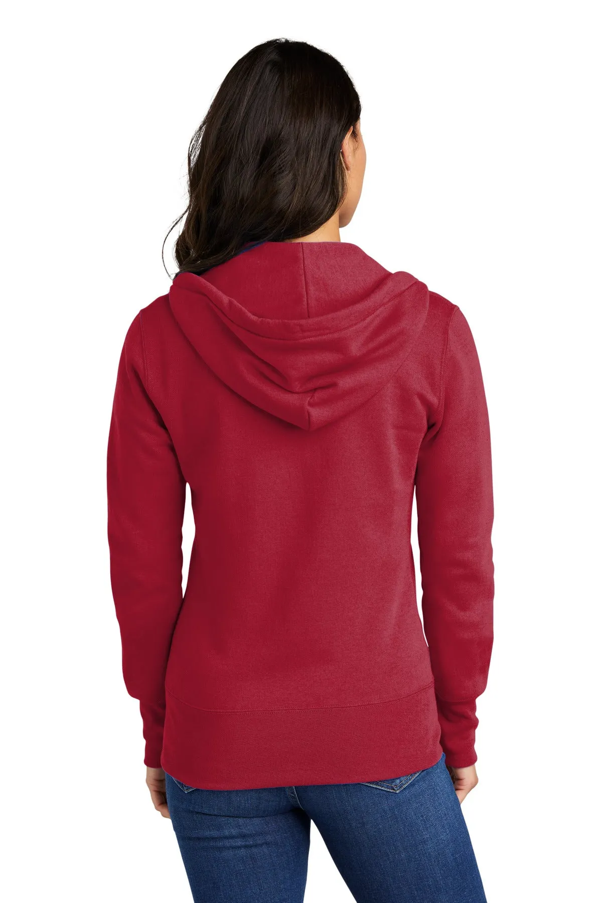 Port & Company Ladies Core Fleece Full-Zip Hooded Sweatshirt. LPC78ZH