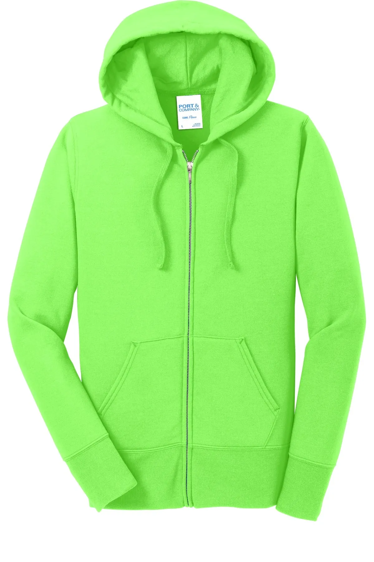 Port & Company Ladies Core Fleece Full-Zip Hooded Sweatshirt. LPC78ZH