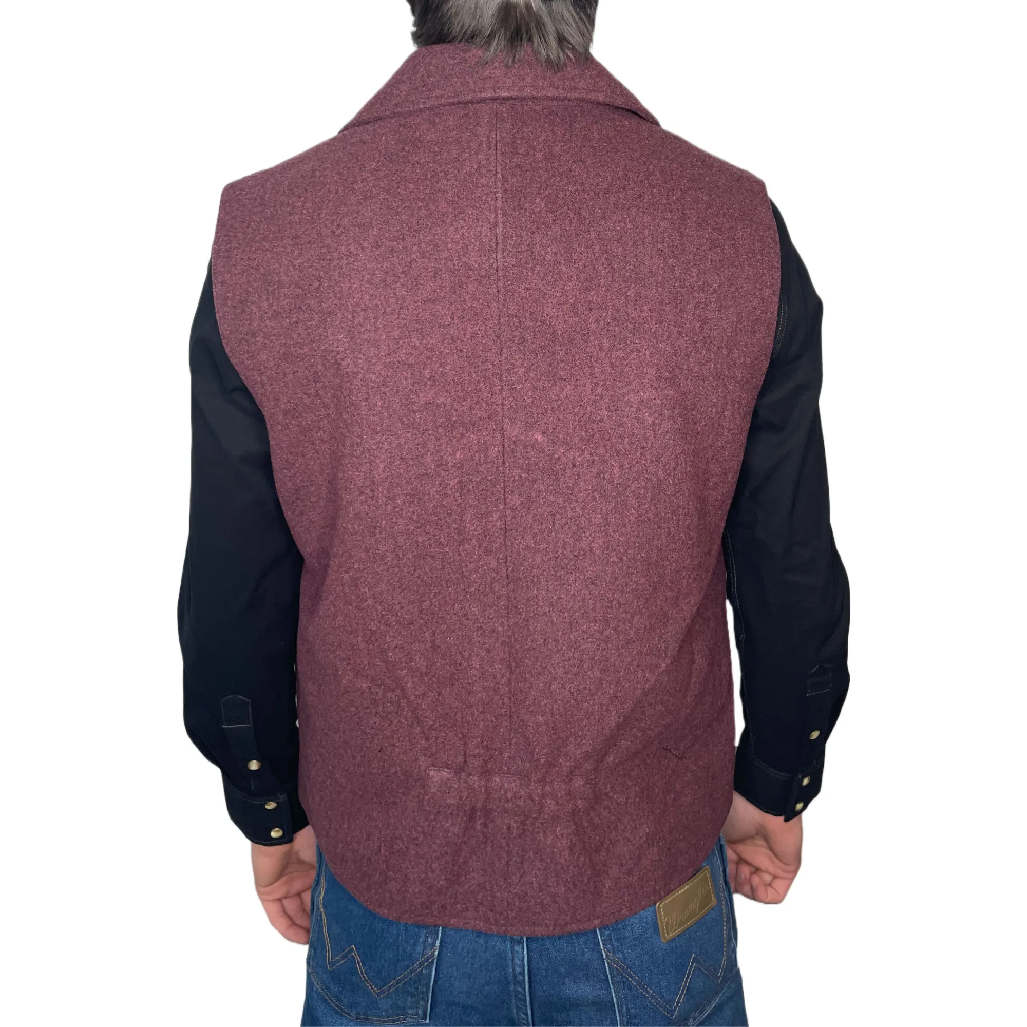 Powder River Outfitters Men's Montana Maroon Heather Vest 98-1176-60