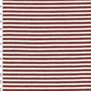 Red/White/Black Stripe Woven Jacketing Fabric