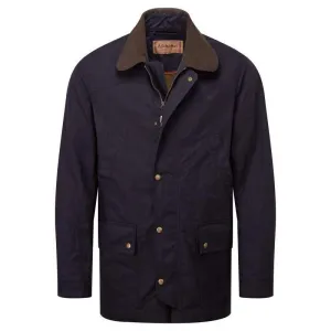 Schoffel Preston Mens Wax Jacket - Navy