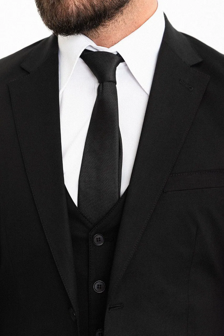 Slim Fit Black Suit