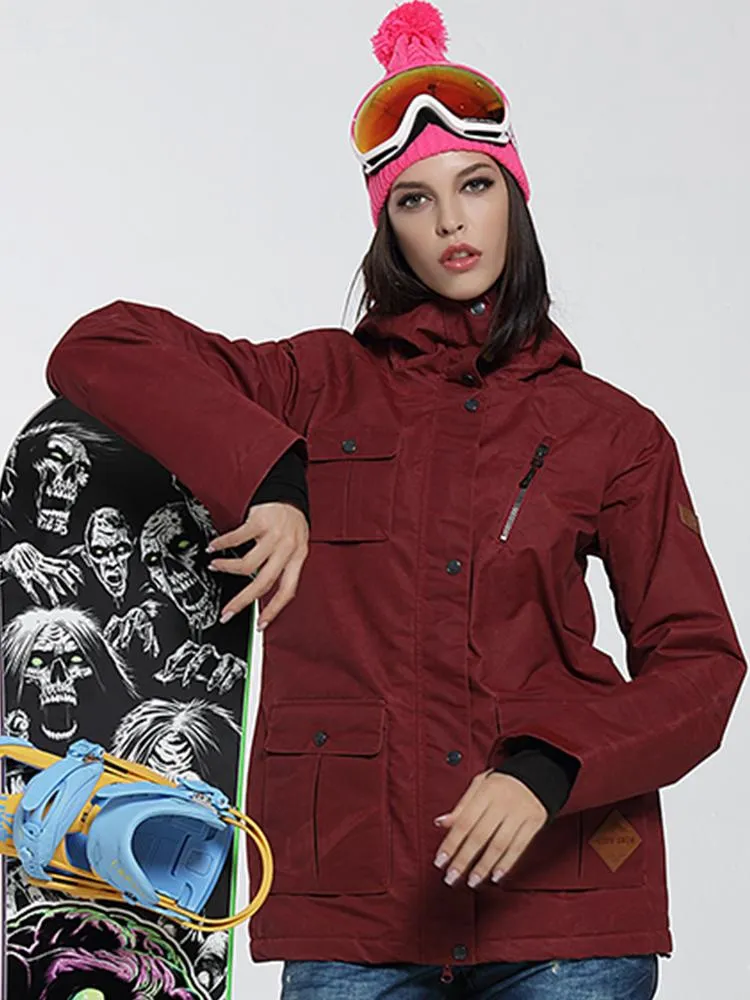 Thermal Warm Waterproof Windproof Red Women's Ski/Snowboard Jacket