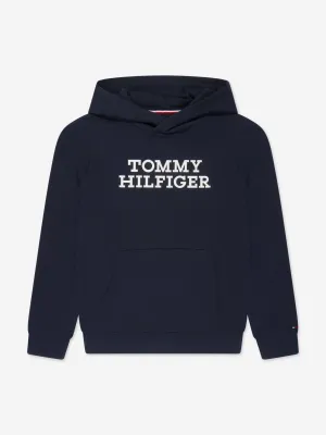 Tommy Hilfiger Boys Logo Hoodie in Navy