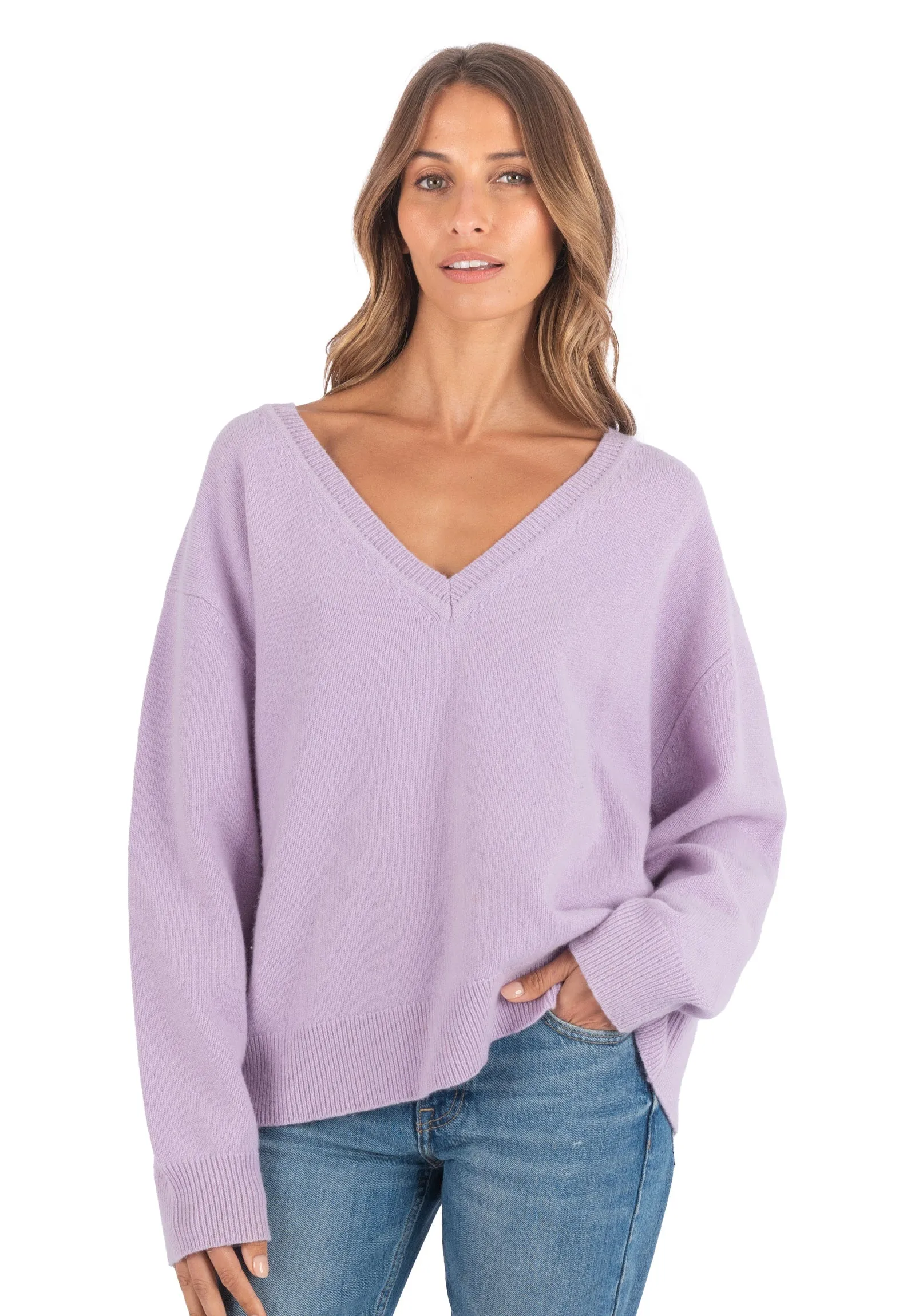 Valentina Lilac Oversized Merino Wool Sweater