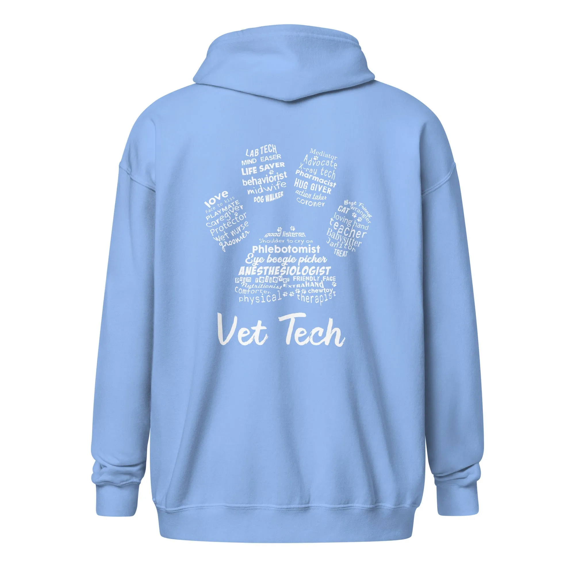 Vet Tech - Paw Print Unisex heavy blend zip hoodie