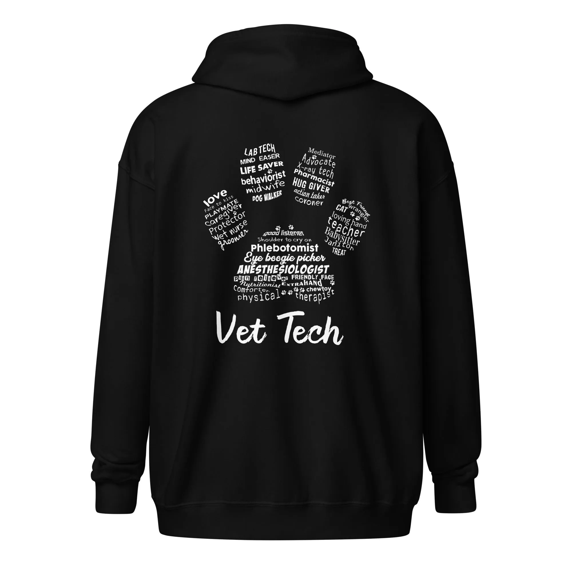 Vet Tech - Paw Print Unisex heavy blend zip hoodie