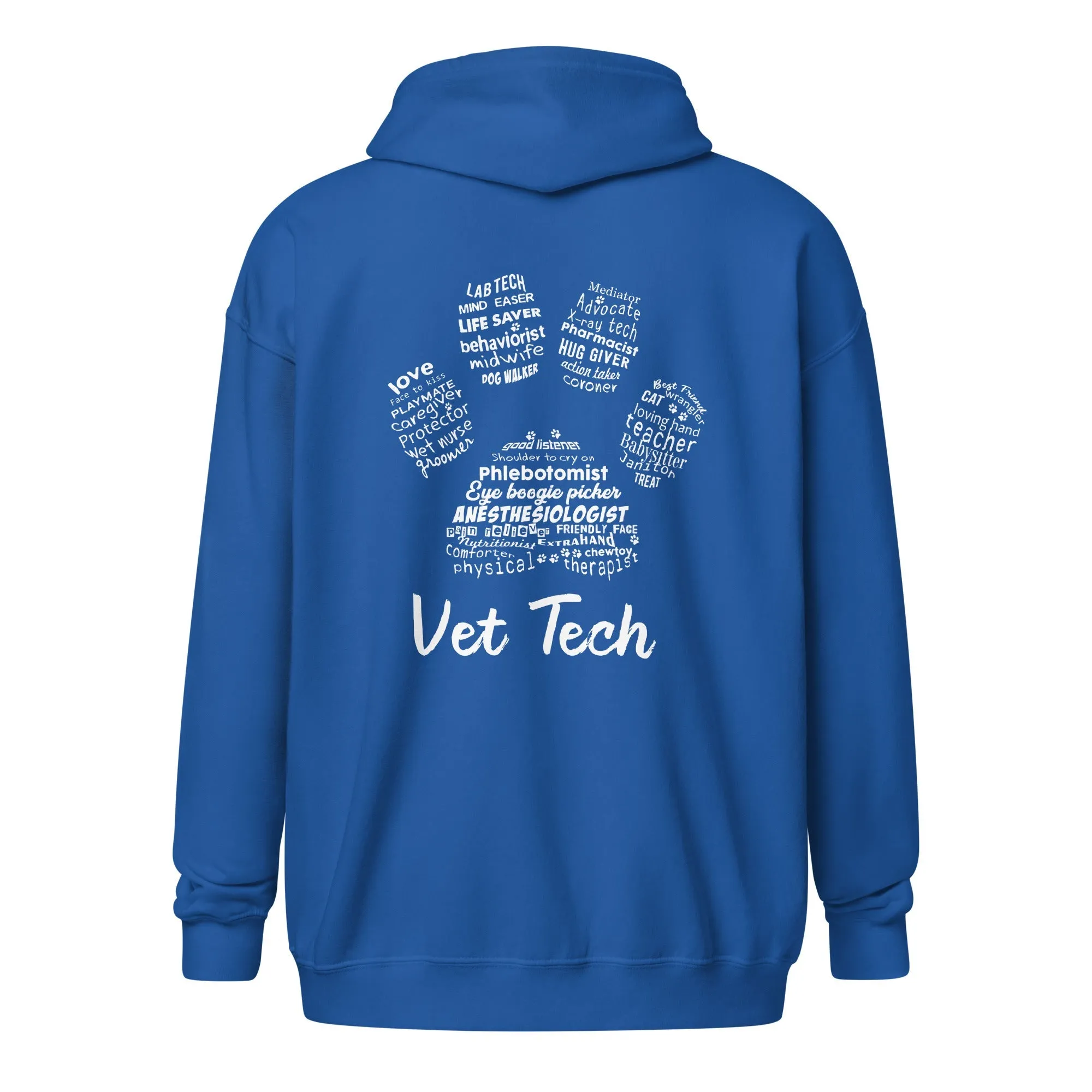 Vet Tech - Paw Print Unisex heavy blend zip hoodie