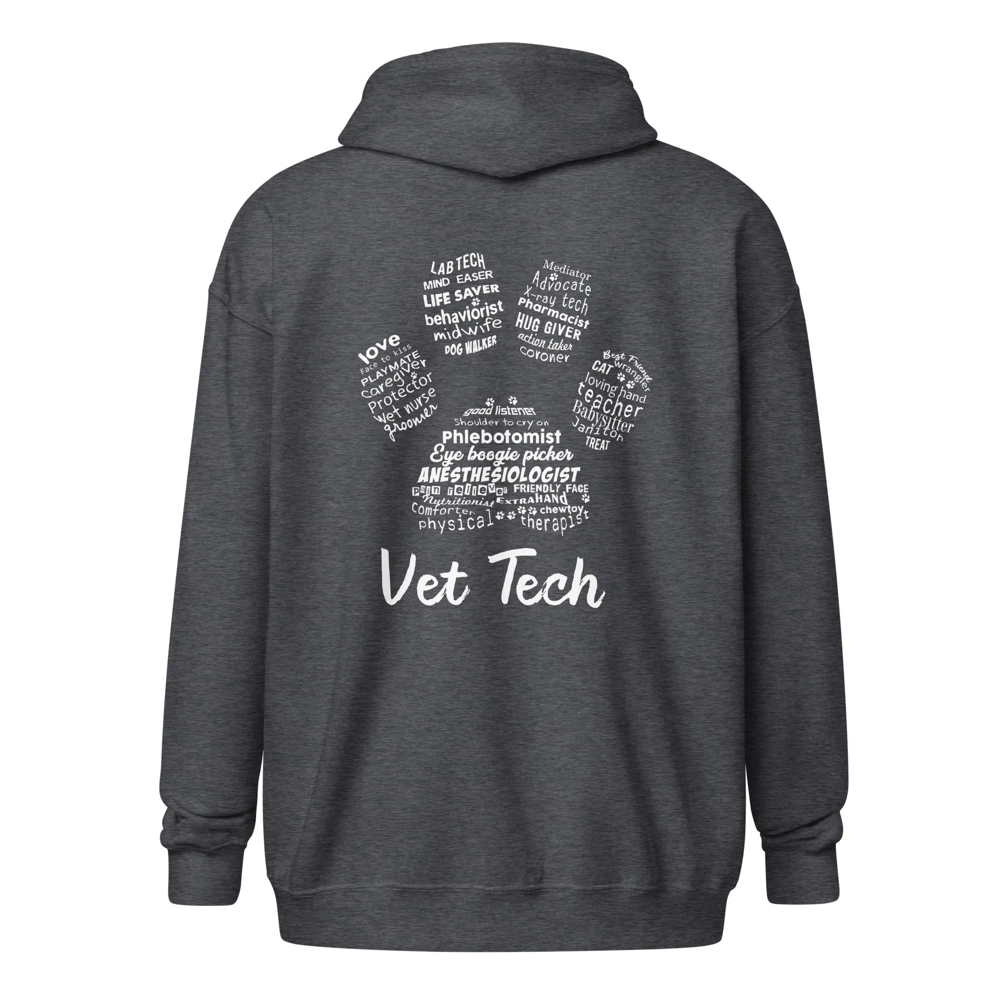 Vet Tech - Paw Print Unisex heavy blend zip hoodie