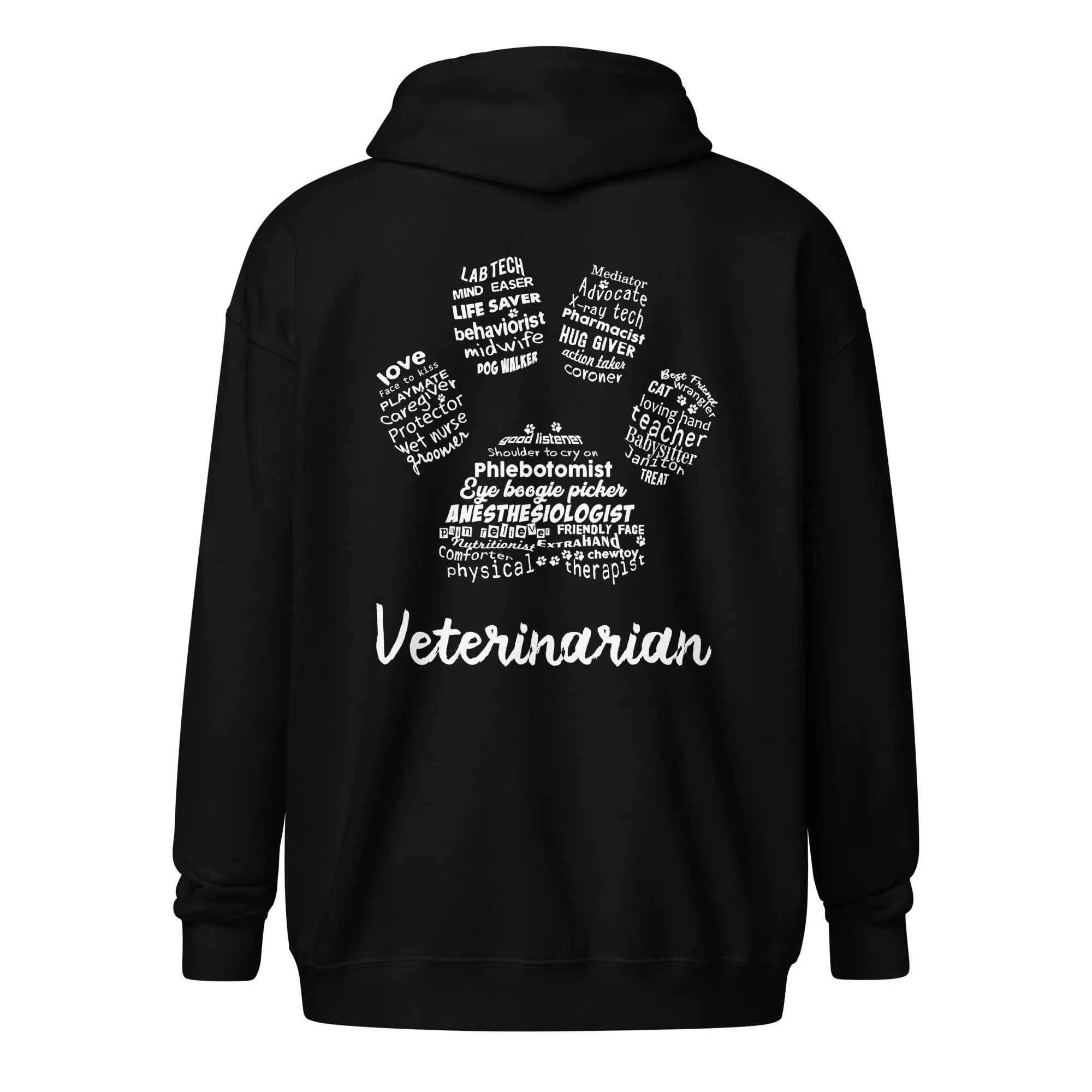 Veterinarian - Paw Print Unisex Zip Hoodie