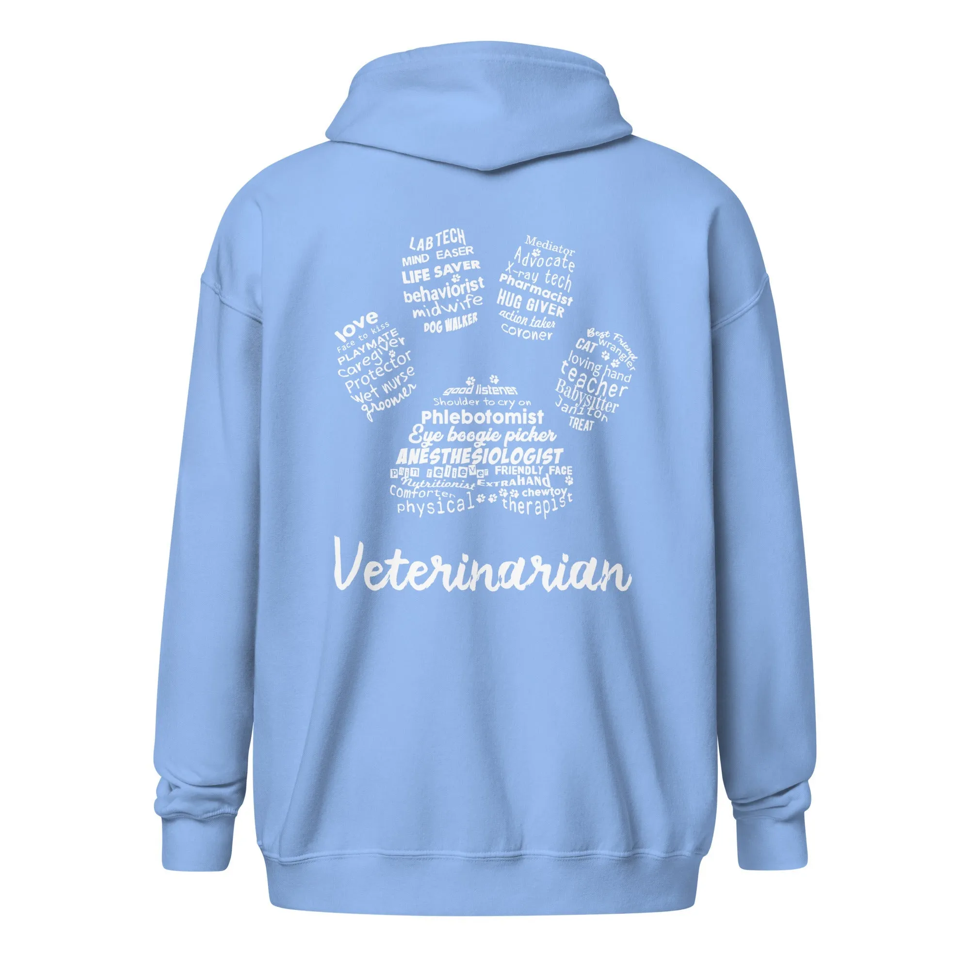 Veterinarian - Paw Print Unisex Zip Hoodie