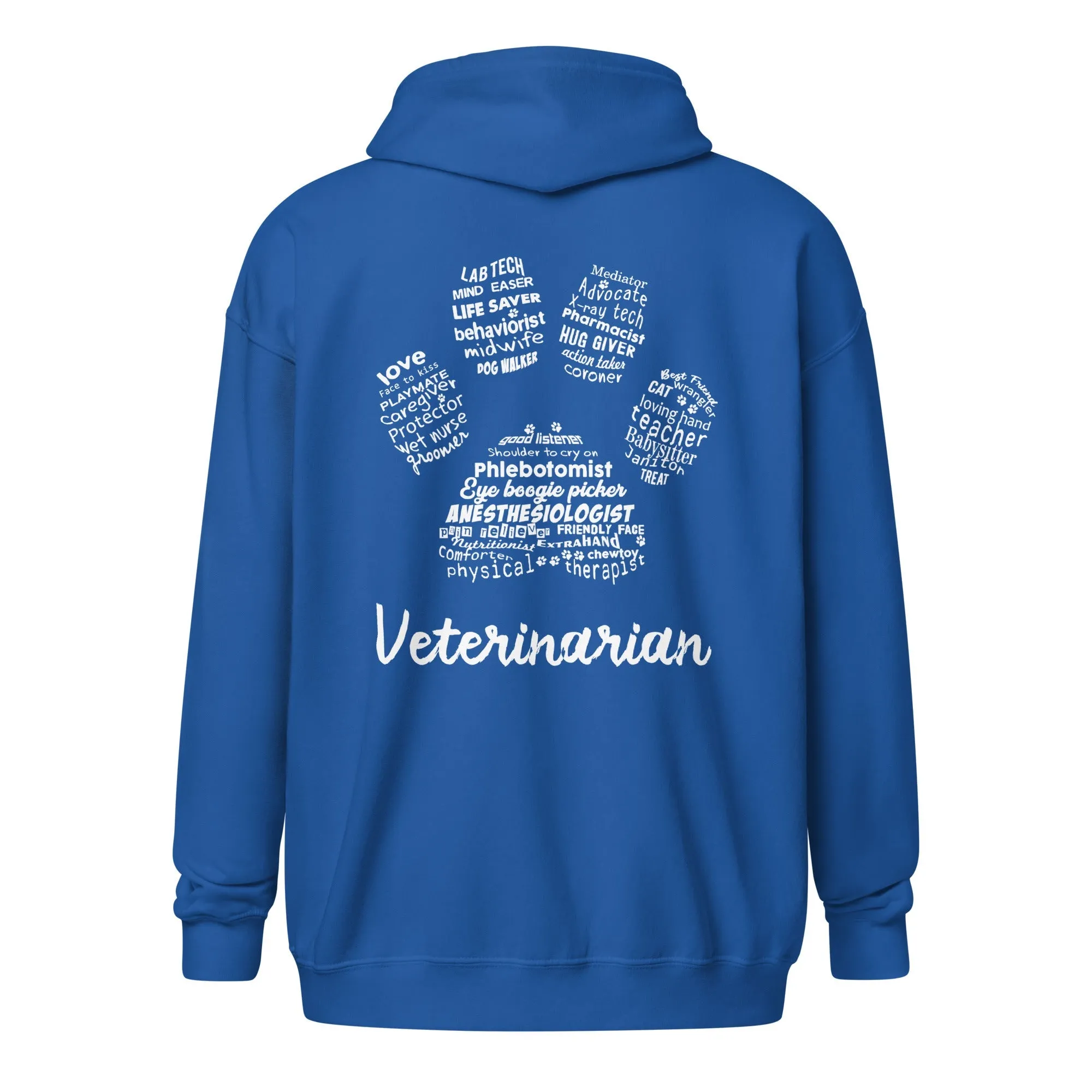 Veterinarian - Paw Print Unisex Zip Hoodie